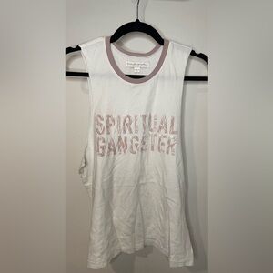Spiritual Gangster Off-White and Dusty Rose Tank